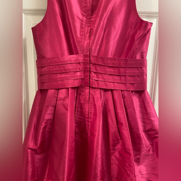 NWT Banana Republic Mad Men Betty Dress 60's Women's Pink Fushia Silk Size 6 - Picture 4 of 11